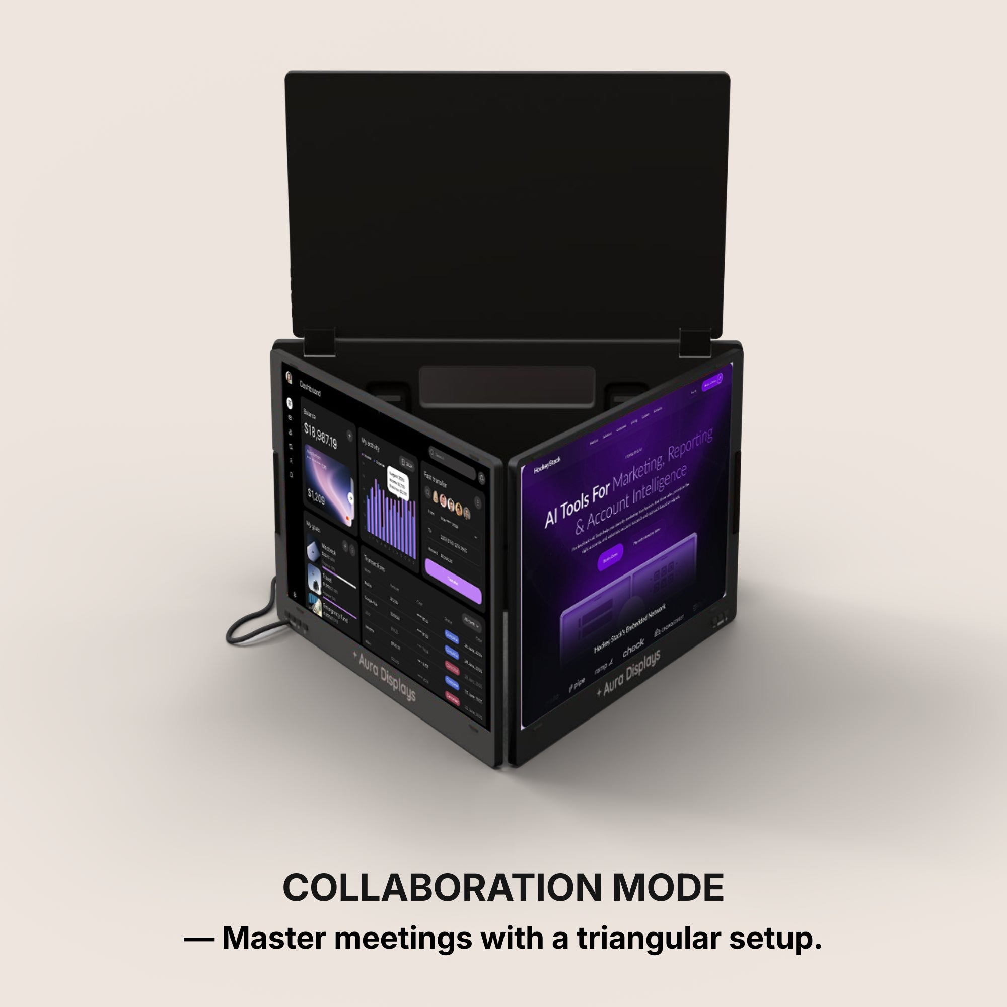 Triple Monitor Extender for Laptop – USB‑C Triple Screen | Aura