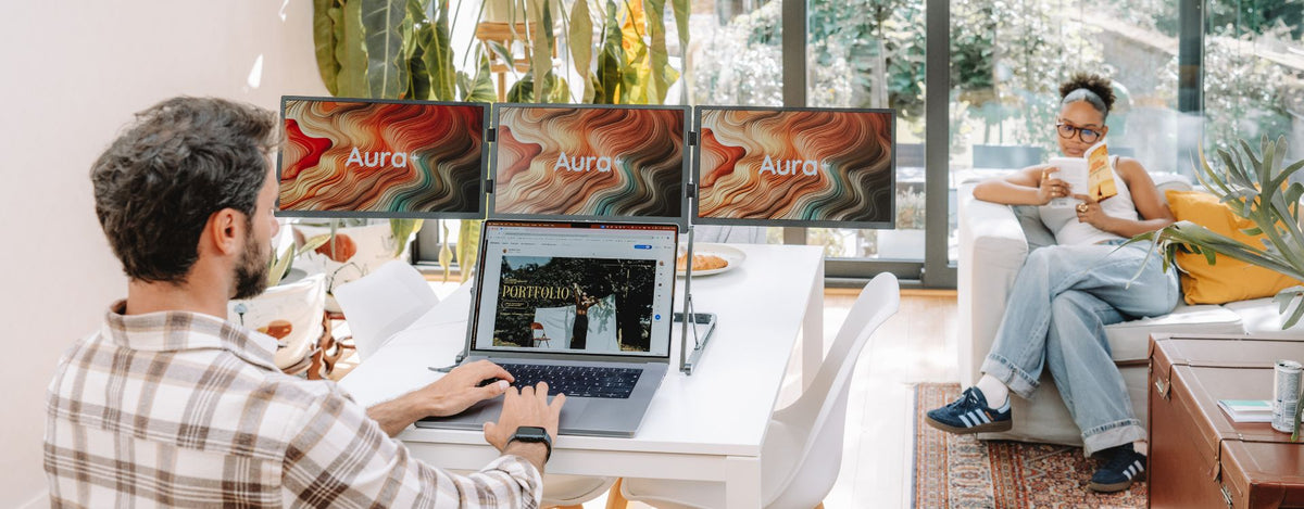 Best Triple Portable Monitors for laptops – Aura