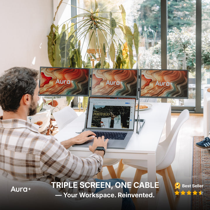 Best Triple Portable Monitors for laptops – Aura