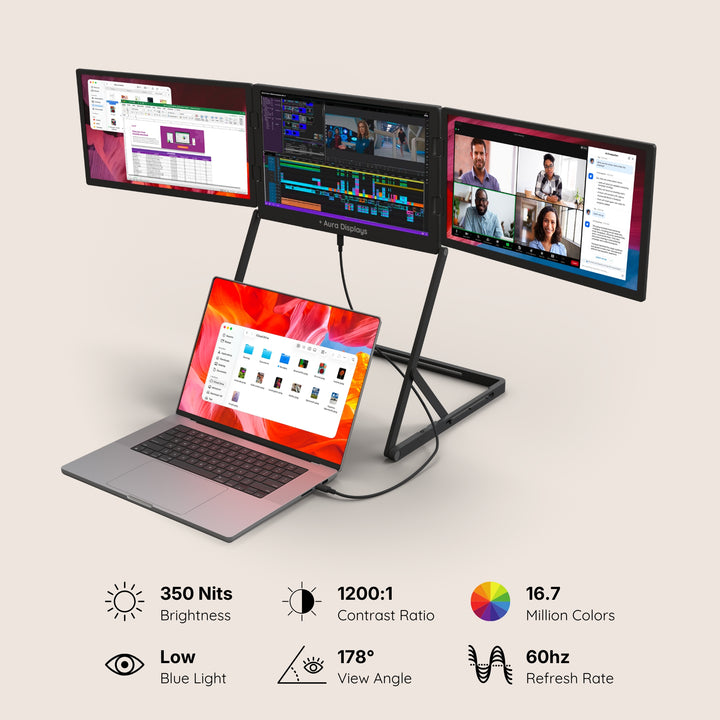 Third Small Computer Monitor Best Triple Portable Monitors for laptops – Aura