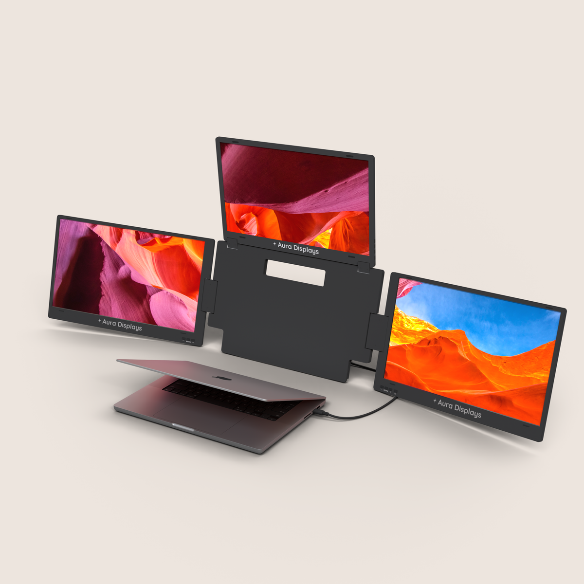 Triple Monitor Extender for Laptop – USB‑C Triple Screen | Aura